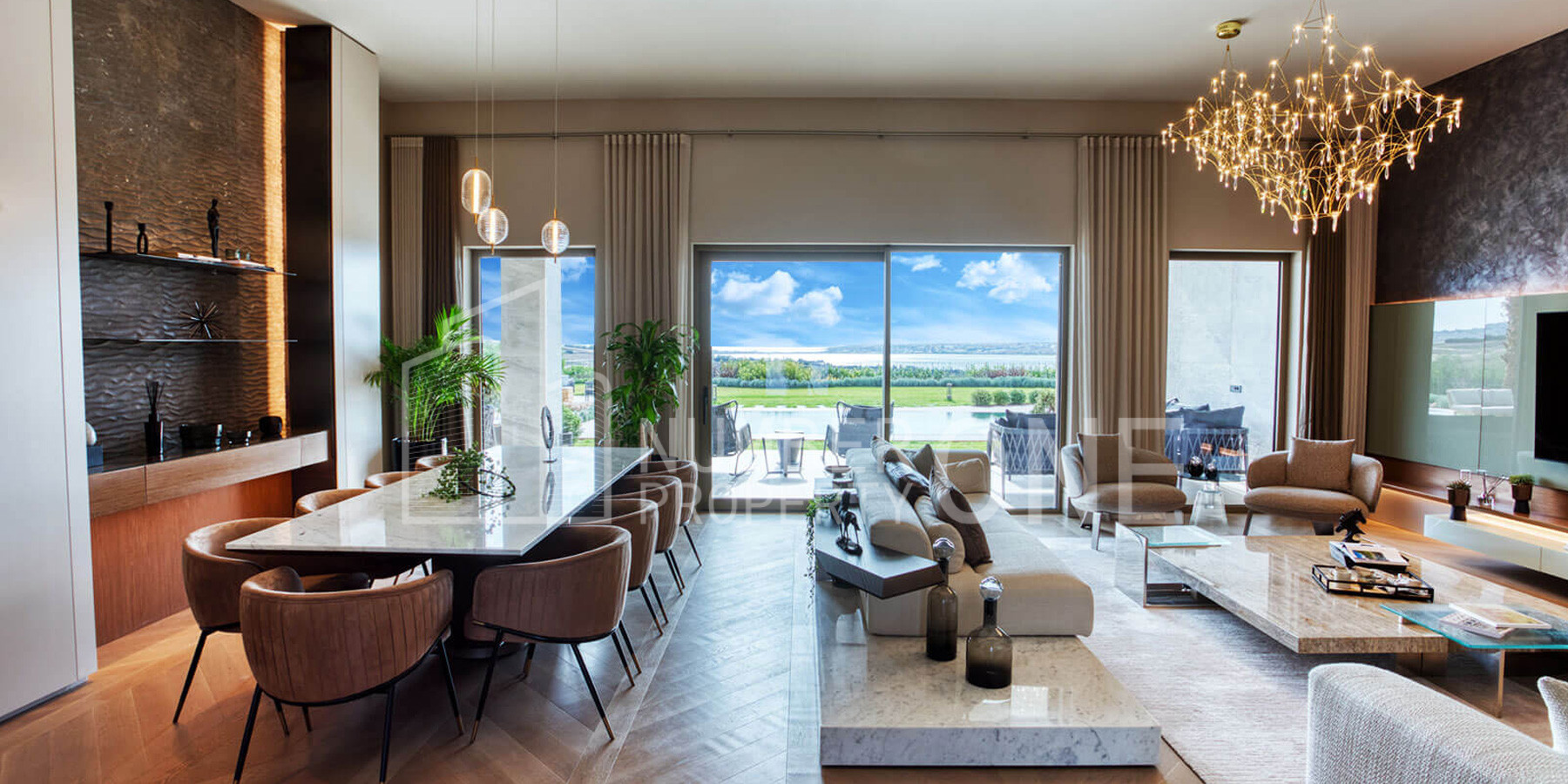 Villas with Lake and Sea Views