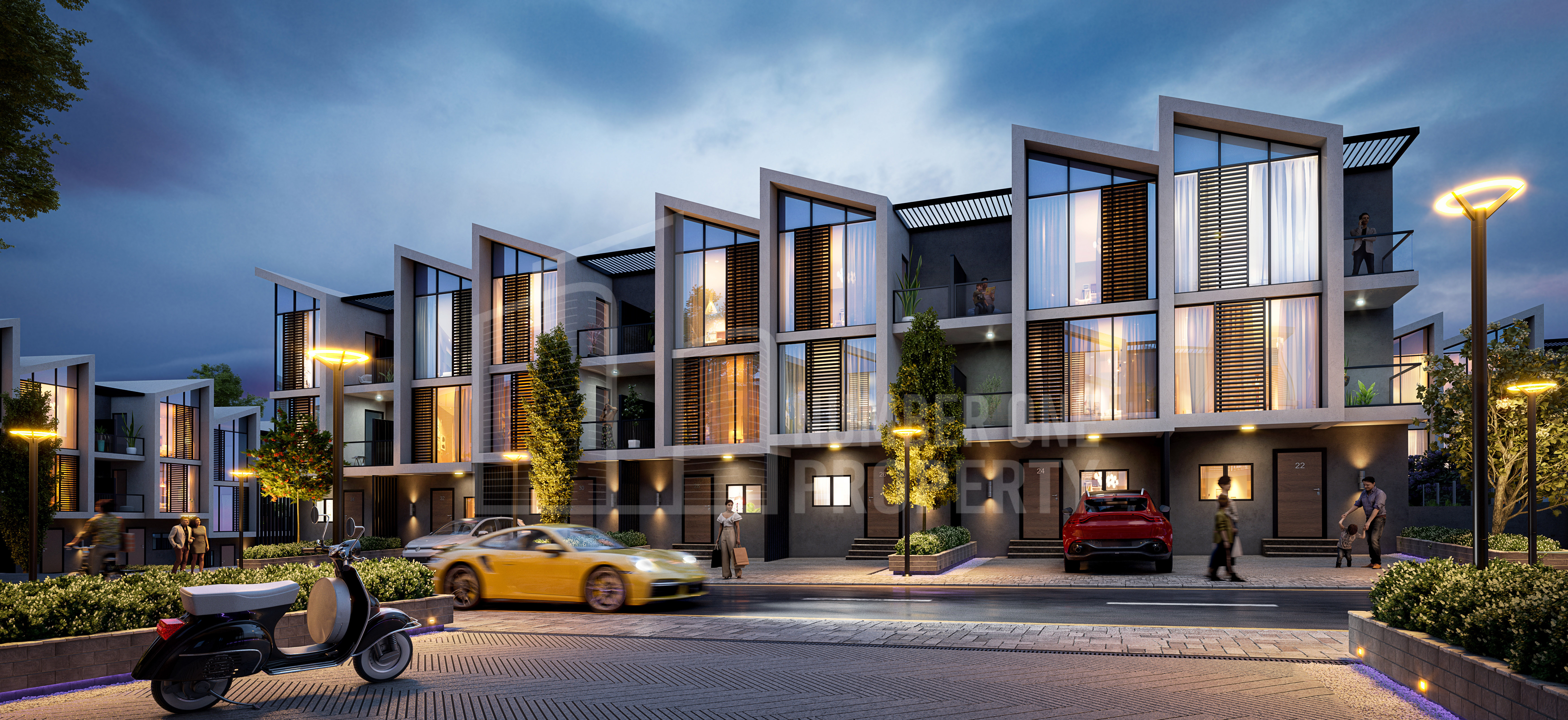 Italian Style Townhouse Complex